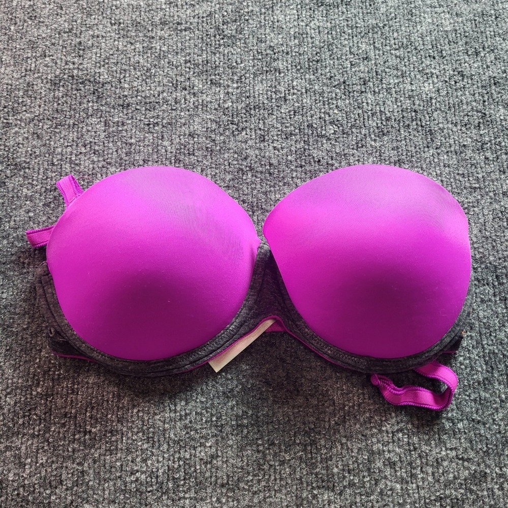 PINK Victoria's Secret Wear Everywhere Strapless Bra Purple Gray Size 34C